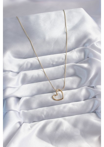 316L Çelik Zincir Gold Renk Kalp Model Kadın Kolye fiyatları