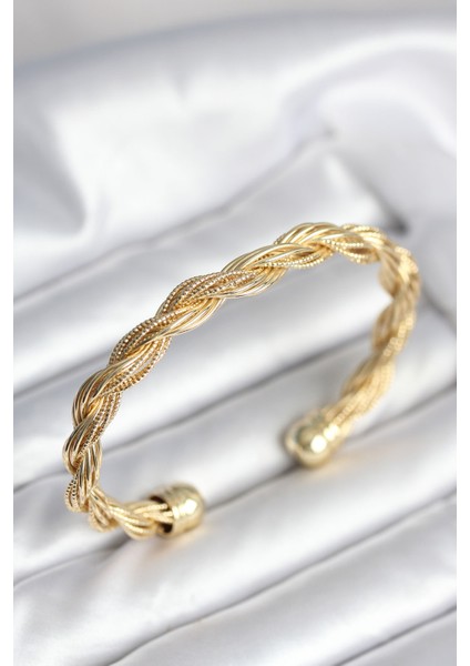 Burgu Zincir Model Gold Renk Kadın Vintage Bileklik