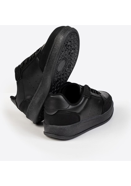 1011 Siyah Cilt Kaymaz Taban Günlük Spor Ayakkabı fırsatları