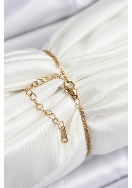 316L Çelik Zincir Mineli Sanatsal Portre Zirkon Taşlı Kelebek Detaylı Çiçek Model Gold Renk Kadın Bileklik fiyatları