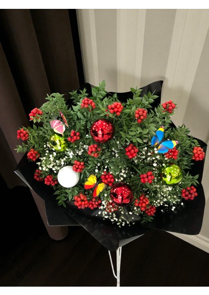 24 Dallı Siyah Sarmallı Renk Temalı Kokina Buketi (Deluxe Seri) fiyatları