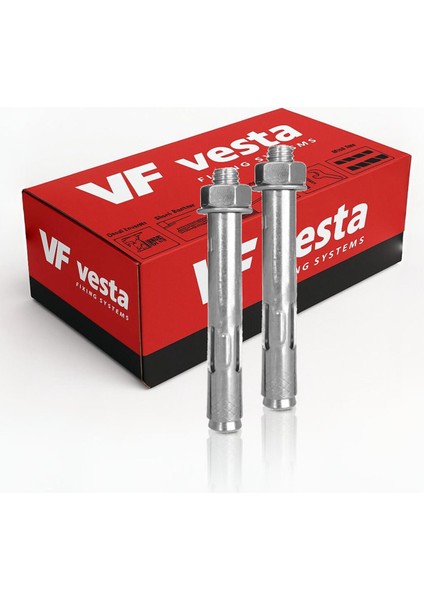 Slv M8X75 Gömlekli Dübel Ø10 500'LÜ Paket Çelik Mekanik Dübel, Beton ve Duvar Sabitleme