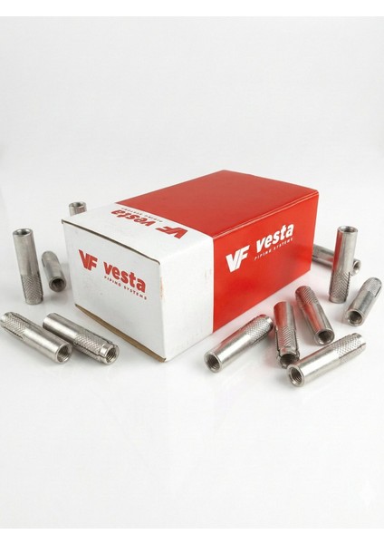 Dkz Çakma Dübel M12 100'LÜ Paket | Çelik Gövdeli Ağır Yük Montaj Dübeli