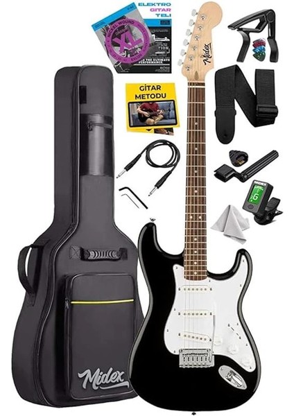 RPH-30WB Gül Klavye Strat Kasa Sss Elektro Gitar Seti