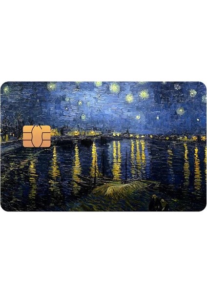Van Gogh Kart Kaplama Sticker Kart Etiketi Model 2