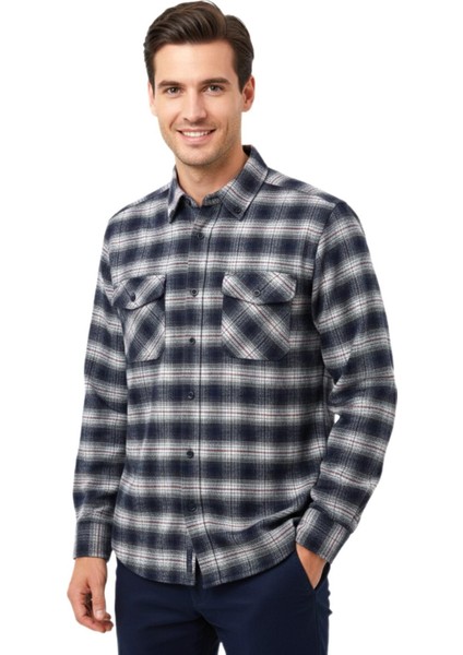 Erkek Kışlık Çift Cep Kapaklı Gömlek BGL-ST04933