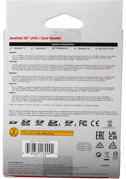 Extreme Pro - Lecteur/enregistreur Taşınabilir Et Compact De Cartes Sd Uhs-I SDDR-C531-GNANN modelleri