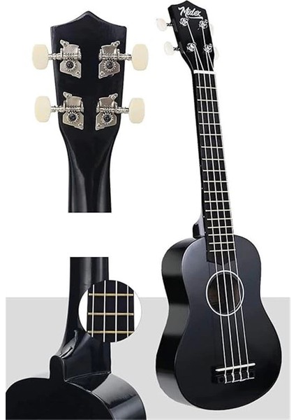 UKX-233BKT Siyah Concert Ukulele (Tuner Tel Askı Çanta Metod Pena) modelleri