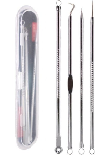 4 Lü Kutulu Paslanmaz Komedon Akne - Siyah Nokta Temizleyici Set fiyatları