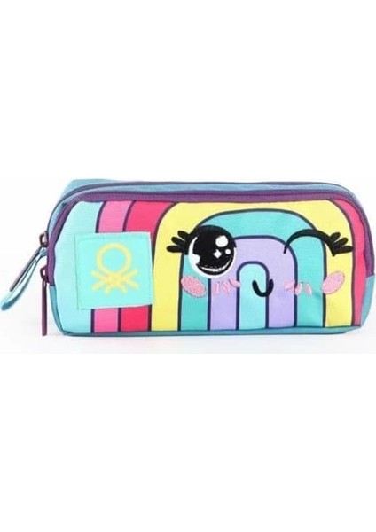 United Colors Of Benetton Kız Çocuk Pembe Pastel Gökkuşağı Kalem Kutusu Std