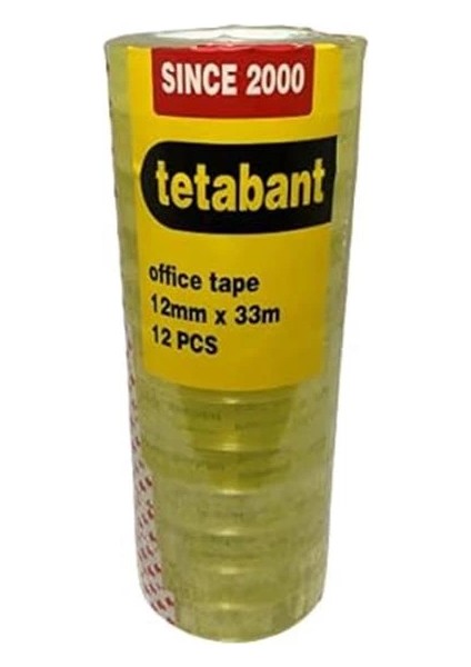 12 mm x 33 M Kırtasiye Bantı-12 Adet fiyatları