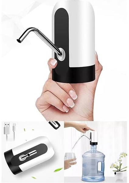 Şarjlı Damacana Su Pompası – USB ile Şarj Edilebilir, Otomatik Tek Motorlu Su Pompası, Taşınabilir