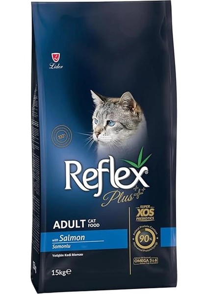 Plus Yetişkin Kediler Için Somonlu Kedi Maması, 15 kg