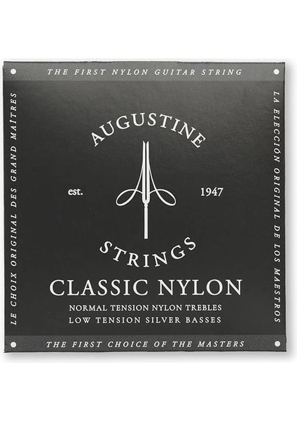 Klasik Siyah Set Gümüş Kaplama Klasik Gitar Telleri