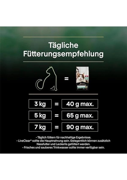 Live Clear Yetişkin Kısırlaştırılmış Kedi Maması Hindi Etli 7 kg