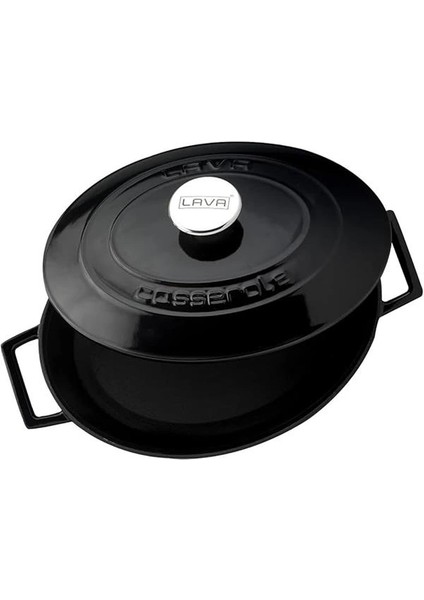 Metal Oval Döküm Tencere, 29 Cm, 4.67 L Hacim, Siyah fiyatları