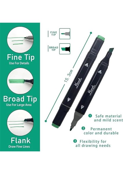 48 Adet Marker Kalemden Oluşan Rengarek Kalem Seti Çantalı Standlı Çift Taraflı Marker Boyama indirimleri