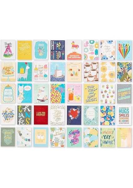 Zarflı Deluxe Tüm Etkinlik Kartları - Doğum Günü, Teşekkürler, Tebrikler ve Daha