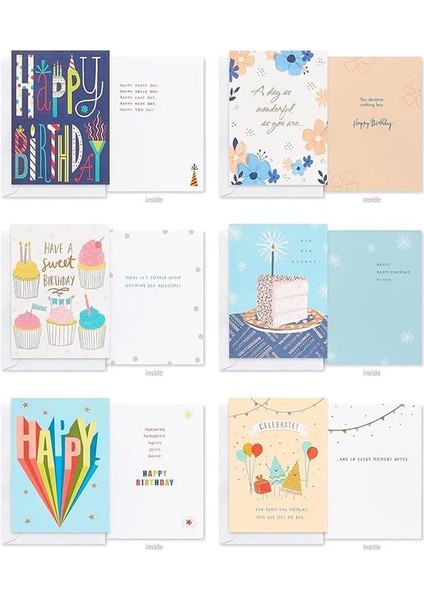 Zarflı Deluxe Tüm Etkinlik Kartları - Doğum Günü, Teşekkürler, Tebrikler ve Daha fırsatları