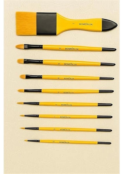 Turuncu Resim Seti Sanatçı Fırça Yağlı Akrilik Suluboya Fırça Set 7 Parça fiyatları