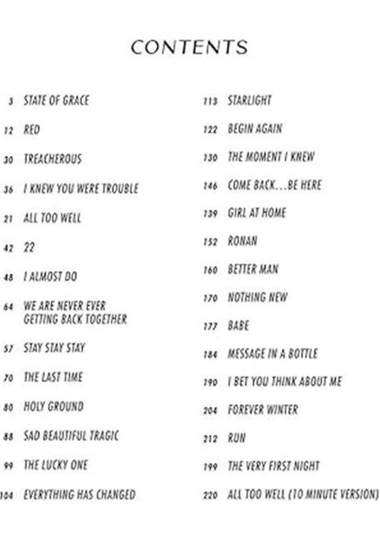 Taylor Swift - Red (Taylor's Version): Piano/vocal/guitar Songbook fırsatları