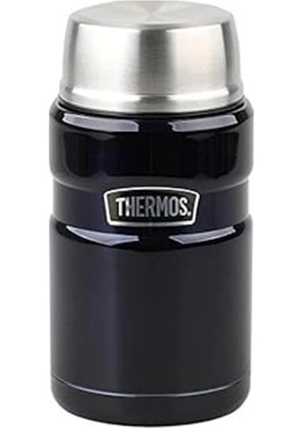 SK3021 Stainless King Yemek Termosu 0.71 Lt Lacivert Çelik Termos SK3020MB