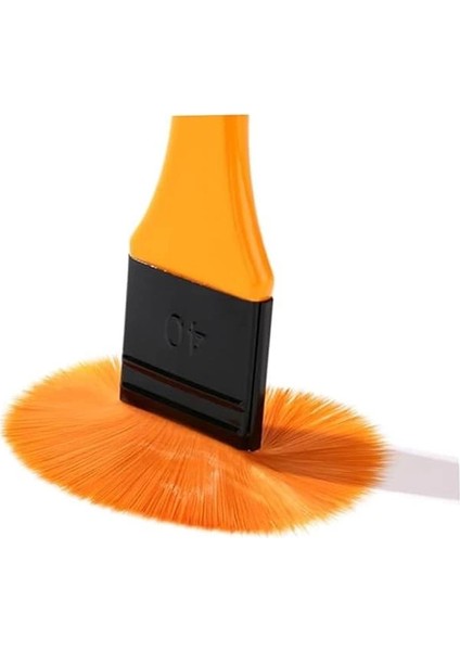 Turuncu Resim Seti Sanatçı Fırça Yağlı Akrilik Suluboya Fırça Set 7 Parça