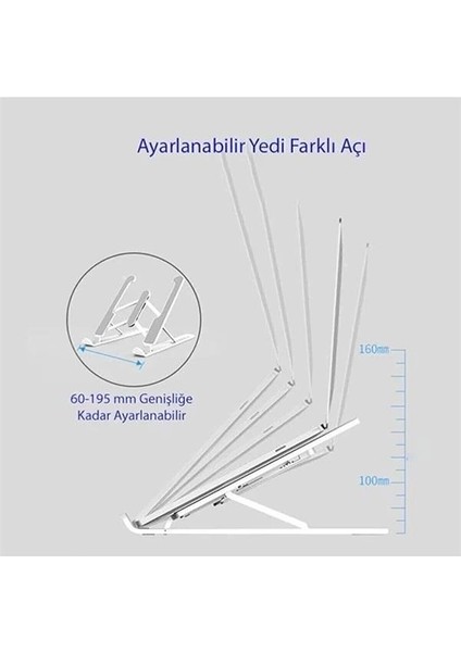 Macbook Laptop Bilgisayar Standı Notebook Özel Yükseltici Stand Tablet Tutucu Ayarlı fırsatları