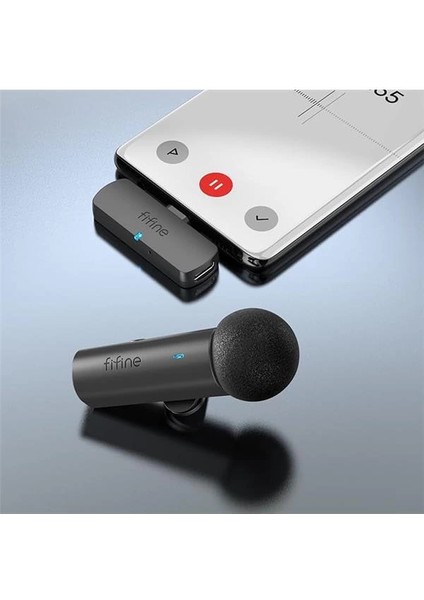 IPHONE15 (Usb C)/android Telefon/tablet Için Kablosuz Yaka Yaka Mikrofon, Akülü Kondenser