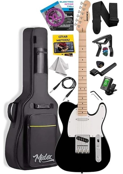 TLX-50WB Tele Kasa Maple Klavye 2 Single-Coil Manyetik Elektro Gitar