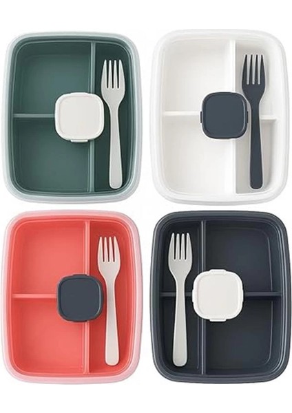 Sızdırmaz Lunch Box – 3 Bölmeli Yemek Kabı | Öğle Yemeği Kutusu | Saklama Kabı | Bpa