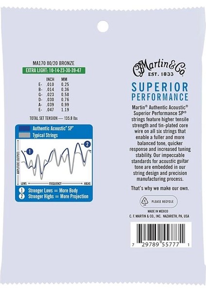 MA170 Akustik Gitar Teli Extra Light 10-47 fiyatları