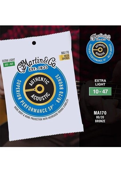 MA170 Akustik Gitar Teli Extra Light 10-47 fırsatları