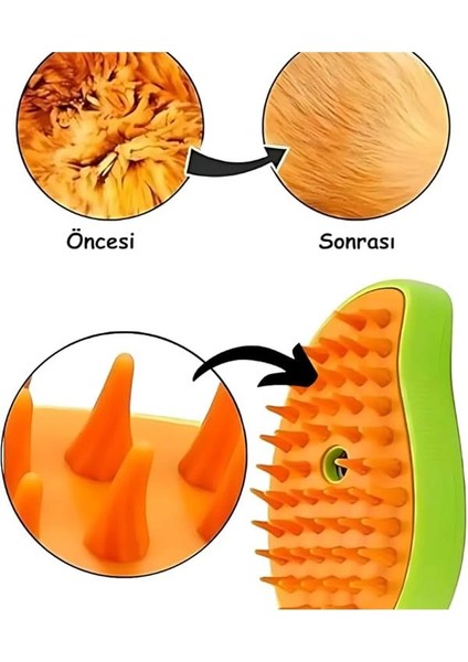Dice&do Buharlı Kedi ve Köpek Tarağı, Yumuşak Silikon Başlıklı, Kedi Köpek Yıkama Fırçası indirimleri