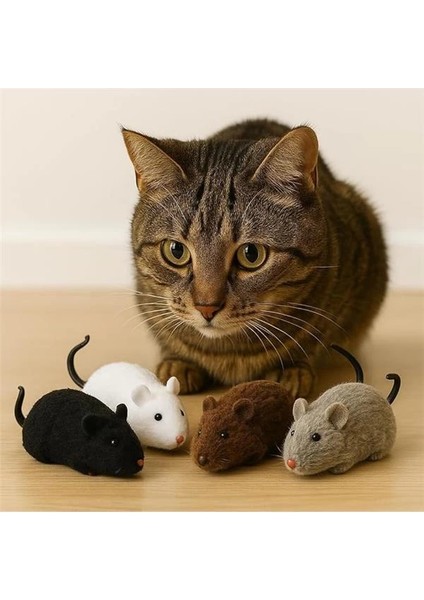 4'lü Sesli Fare Kedi Oyuncağı Seti – Renkli ve Eğlenceli Kedi Av Oyuncakları, Düdüklü fiyatları