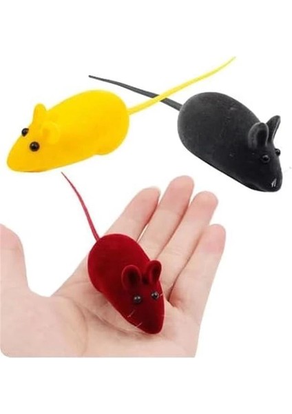 4'lü Sesli Fare Kedi Oyuncağı Seti – Renkli ve Eğlenceli Kedi Av Oyuncakları, Düdüklü
