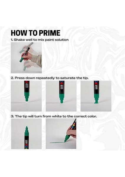 Full Set 8 Akrilik Boya Kalemi Ters Çevrilebilir Orta Uçlu Kalem Uçları, Kalemleri Kaya modelleri