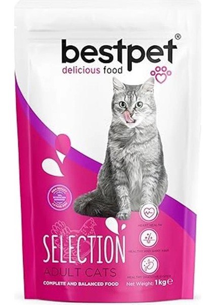 Selection Yetişkin, Seçici Kediler Için Tavuk Etli Kuru Mama, 1 kg fiyatları