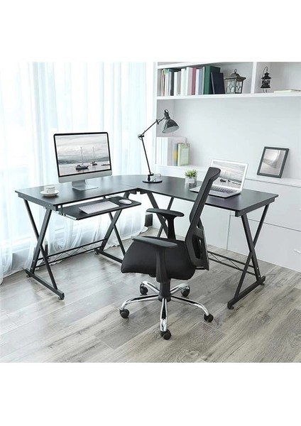 LCD402B Ev, Ofis Için Bilgisayar Masası, 150 x 138 x 75 Cm, Siyah fiyatları