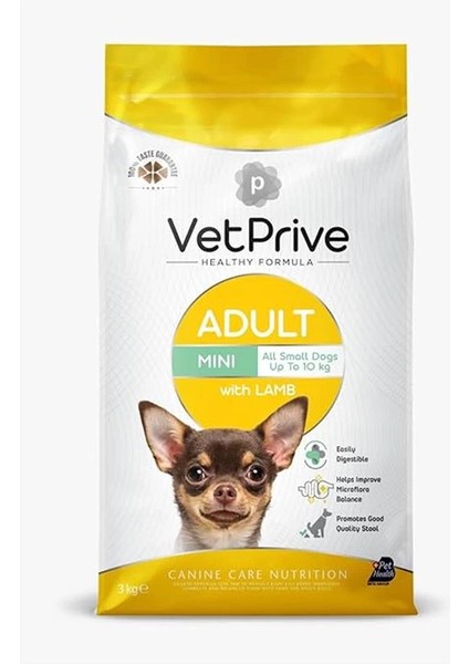 Prive Dog Adult Mini With Lamb 3 kg
