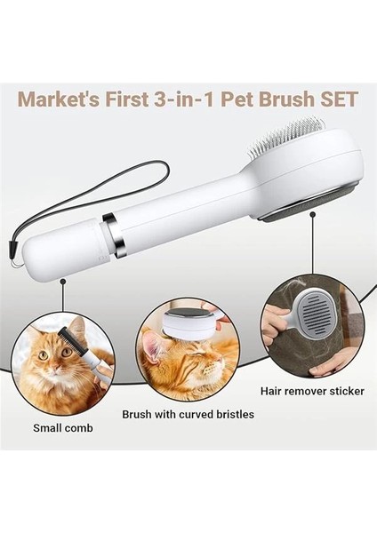 3'ü 1 Arada Evcil Hayvan Tüy Toplama ve Bakım Fırçası Kendini Temizleyen Kedi Köpek Tarağı modelleri
