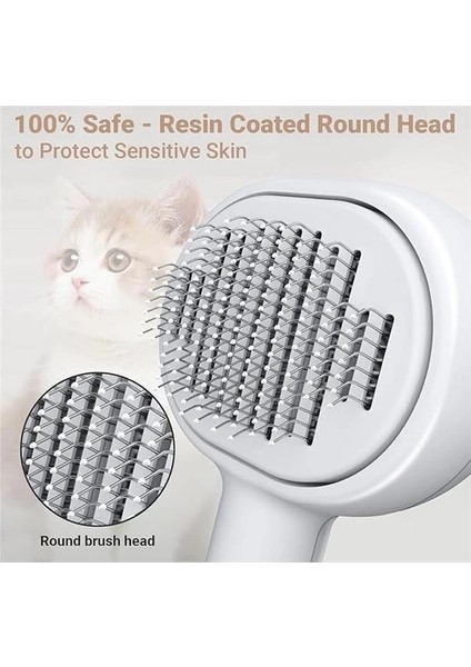 3'ü 1 Arada Evcil Hayvan Tüy Toplama ve Bakım Fırçası Kendini Temizleyen Kedi Köpek Tarağı fırsatları