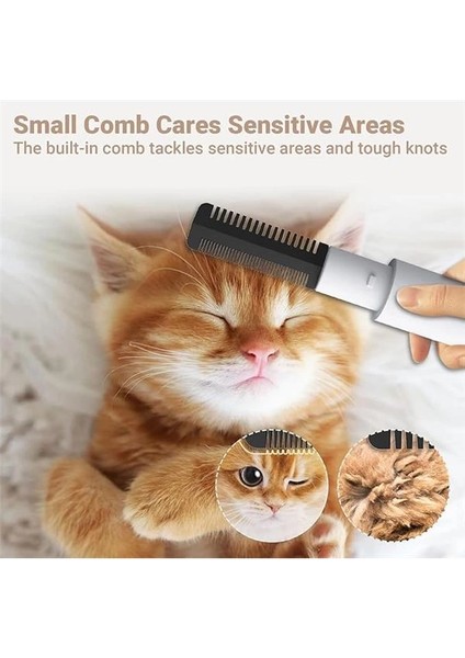 3'ü 1 Arada Evcil Hayvan Tüy Toplama ve Bakım Fırçası Kendini Temizleyen Kedi Köpek Tarağı