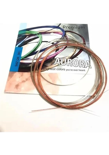 Aurora Premium Bakır Bamlı Saz Teli Uzun Sap 0.20