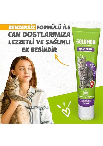 Malt Paste 100 gr Kedi Tüy Yumağı Önlemeyi Destekleyen Malt Macunu
