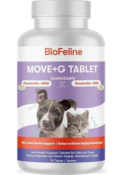 Move+G Glucosamine Tablet (Kedi ve Köpekler Için Eklem ve Kas Desteği)