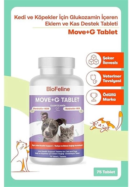 Move+G Glucosamine Tablet (Kedi ve Köpekler Için Eklem ve Kas Desteği) fiyatları