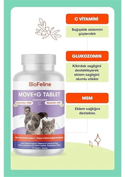 Move+G Glucosamine Tablet (Kedi ve Köpekler Için Eklem ve Kas Desteği) modelleri