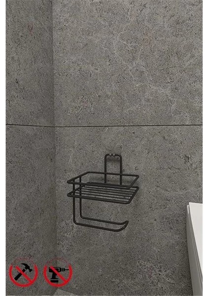 Yapışkanlı Tuvalet Kağıtlığı Tutacağı Askısı Mat Siyah Metal Tuvalet Kağıtlık Tuvalet modelleri