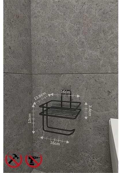 Yapışkanlı Tuvalet Kağıtlığı Tutacağı Askısı Mat Siyah Metal Tuvalet Kağıtlık Tuvalet fırsatları